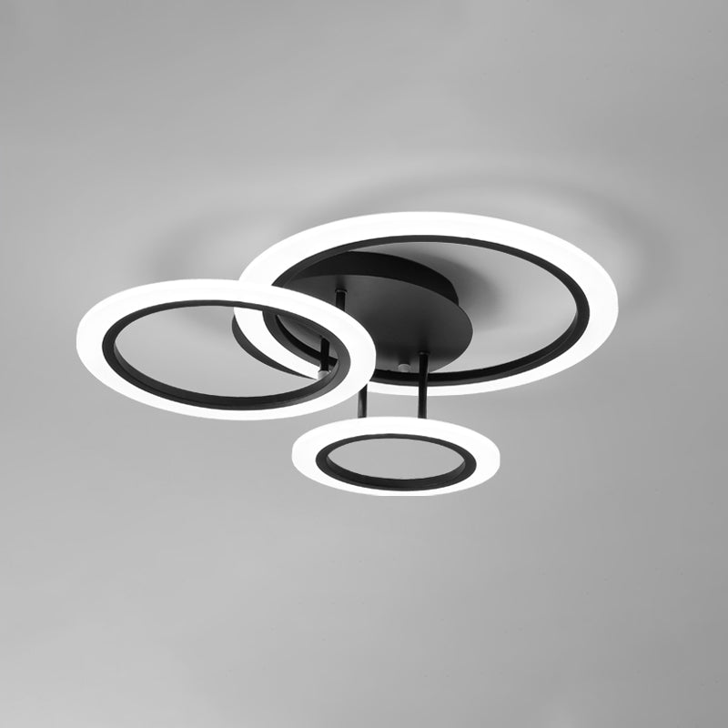 Lámpara de techo LED cuadrada/redonda con pantalla acrílica, luz empotrada moderna