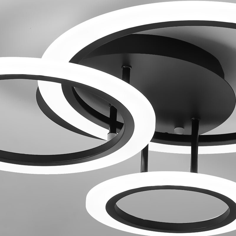 Lámpara de techo LED cuadrada/redonda con pantalla acrílica, luz empotrada moderna