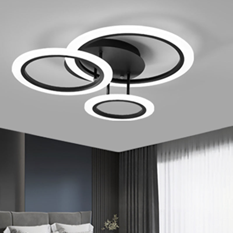 Lámpara de techo LED cuadrada/redonda con pantalla acrílica, luz empotrada moderna
