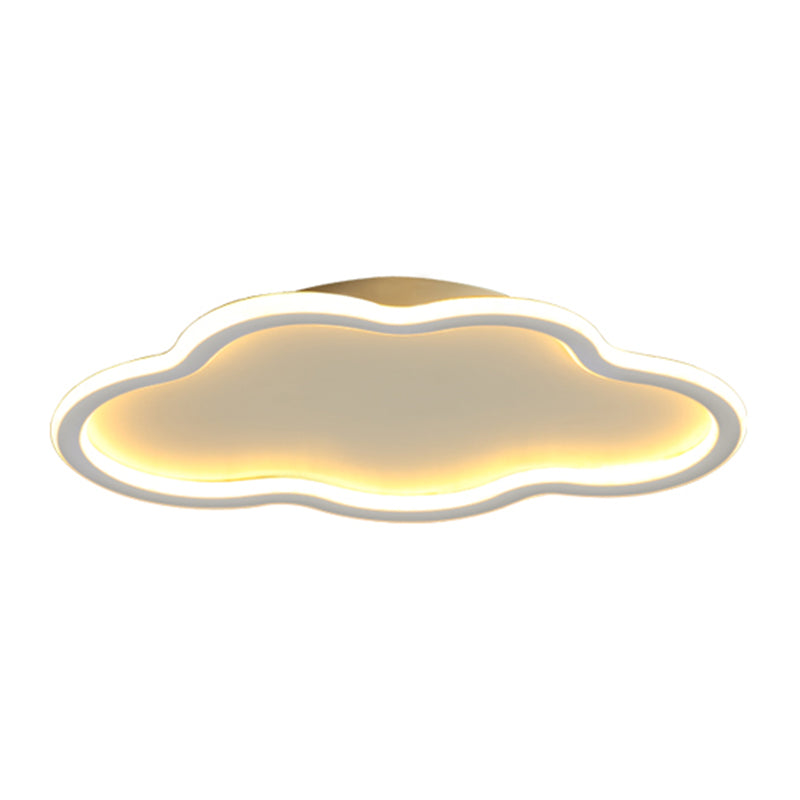 Luminaire encastré en forme de nuage, plafonnier simple en blanc pour le salon
