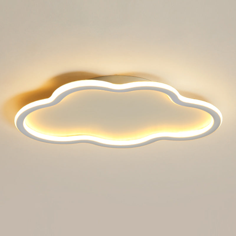 Luminaire encastré en forme de nuage, plafonnier simple en blanc pour le salon