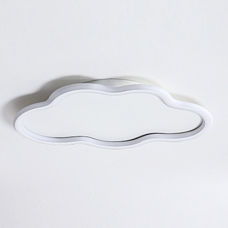 Luminaire encastré en forme de nuage, plafonnier simple en blanc pour le salon
