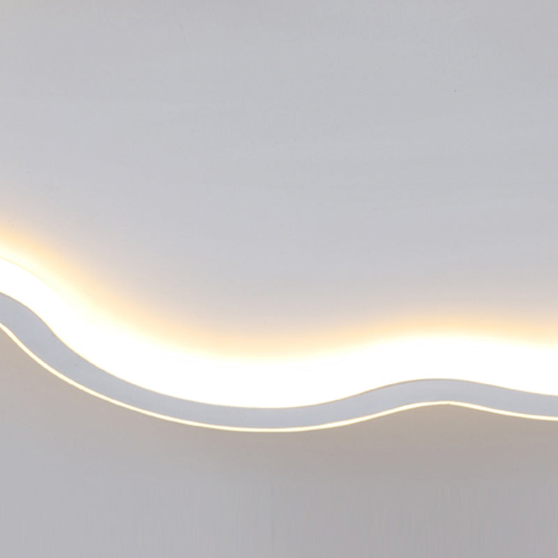 Luminaire encastré en forme de nuage, plafonnier simple en blanc pour le salon