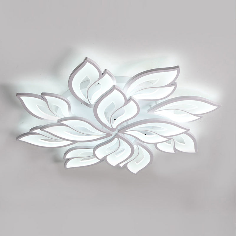 Lámpara de techo empotrada moderna con forma de flor LED para sala de estar