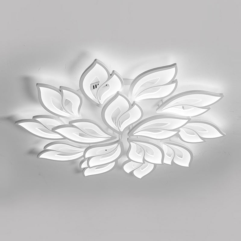 Lámpara de techo empotrada moderna con forma de flor LED para sala de estar