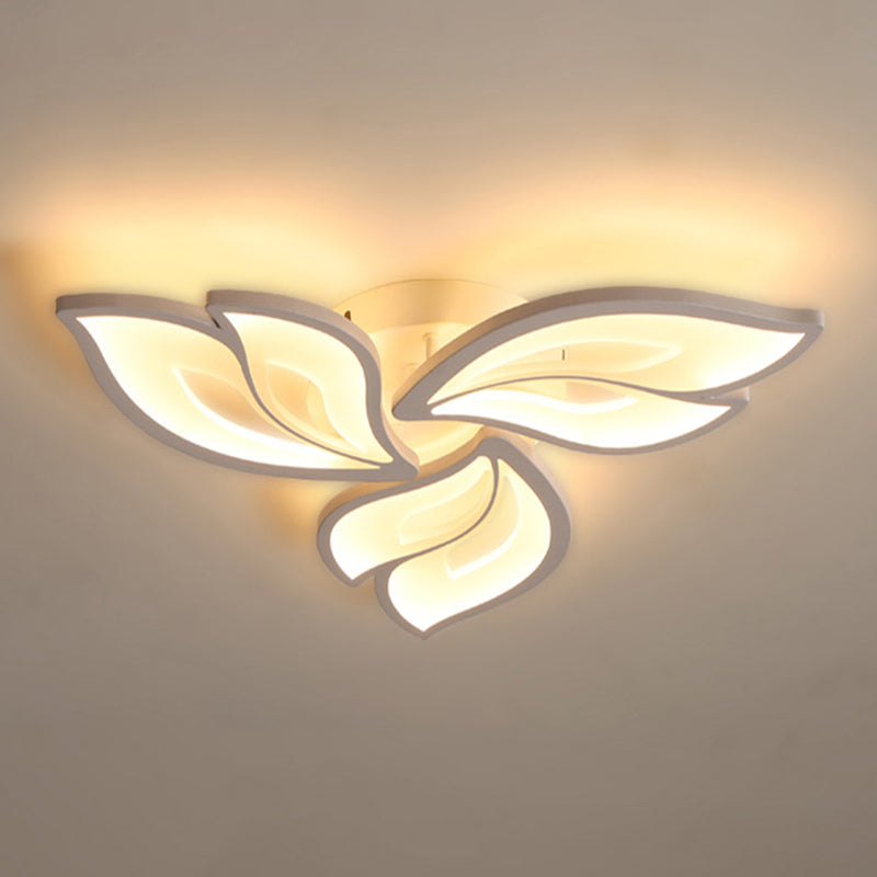 Lámpara de techo empotrada moderna con forma de flor LED para sala de estar