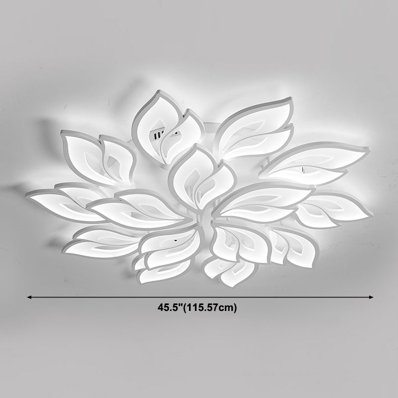 Lámpara de techo empotrada moderna con forma de flor LED para sala de estar