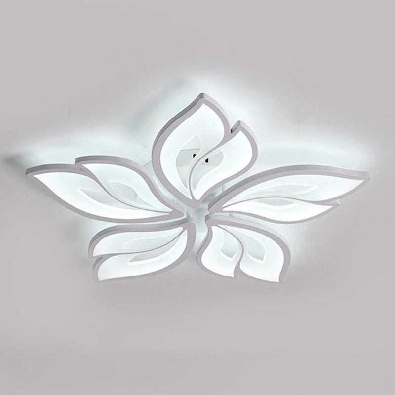 Lámpara de techo empotrada moderna con forma de flor LED para sala de estar