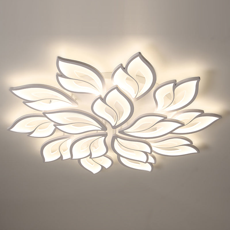 Lámpara de techo empotrada moderna con forma de flor LED para sala de estar