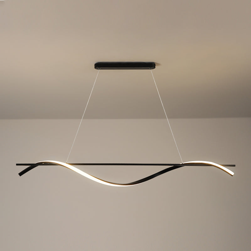 Luci a sospensione moderna nera Luci lampadari minimalisti per soggiorno