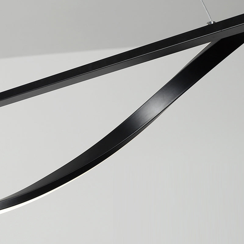 Luci a sospensione moderna nera Luci lampadari minimalisti per soggiorno