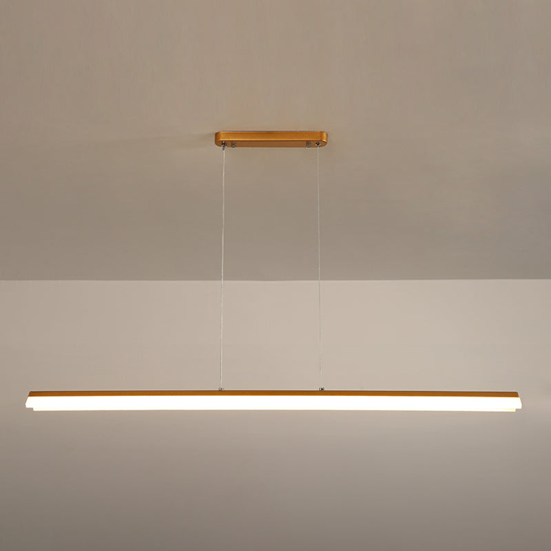 Lampadario a ciondolo lineare metallico Luce isola contemporanea per sala da pranzo