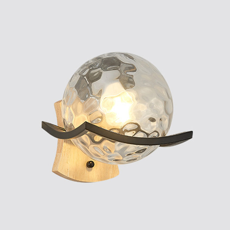 Gamique en verre blanc et en bois moderne un luminaire mural mural pour le salon