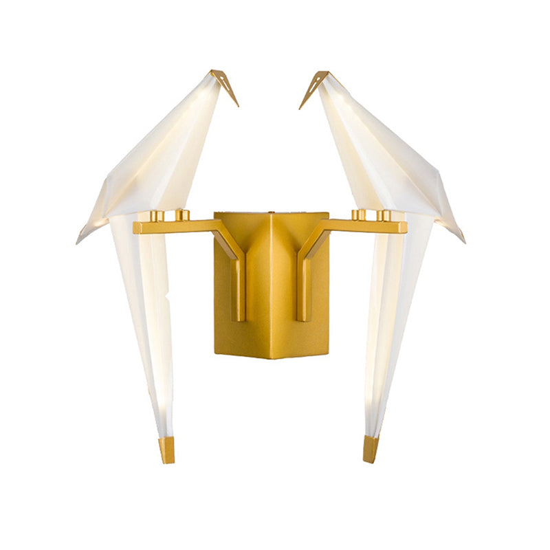 Postmoderne metalen wandlicht wit papier kraanwand sconce licht voor woonkamer slaapkamer