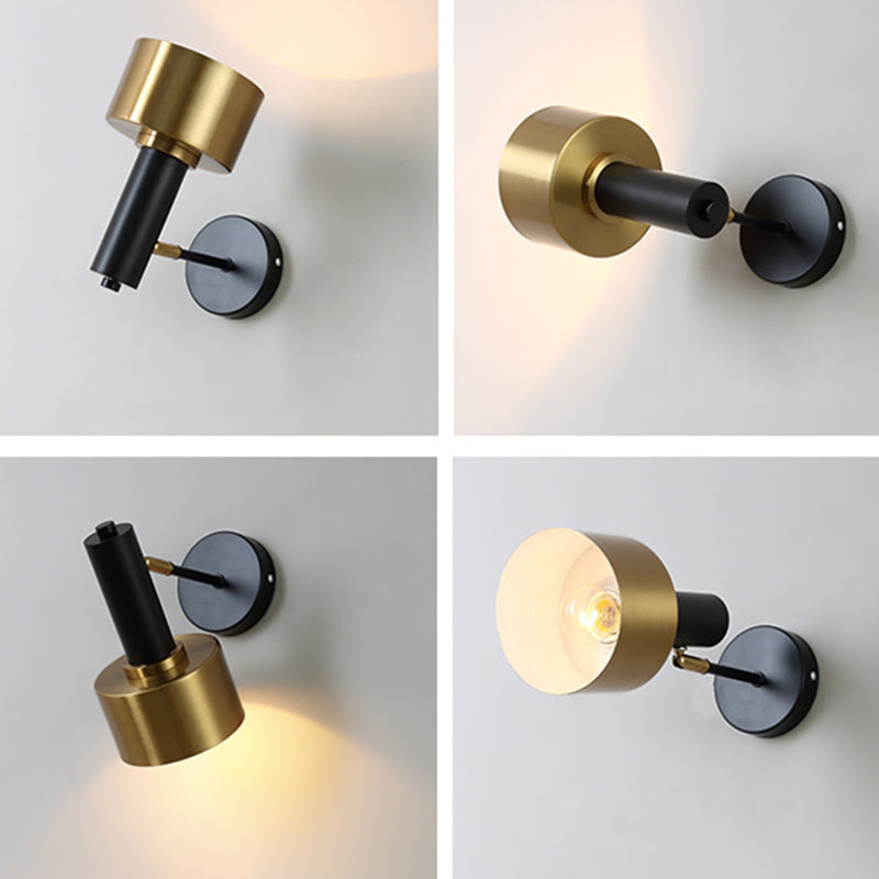 Mur cylindrique postmoderne Light Golden Frame Mur Mury Light pour le salon CHAMBRE