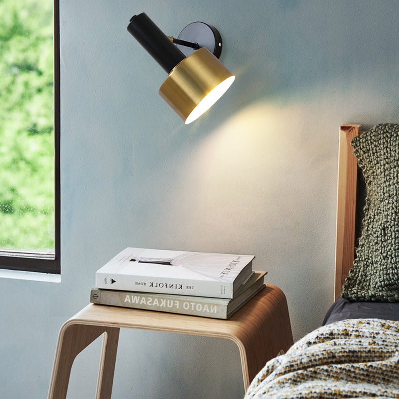 Mur cylindrique postmoderne Light Golden Frame Mur Mury Light pour le salon CHAMBRE