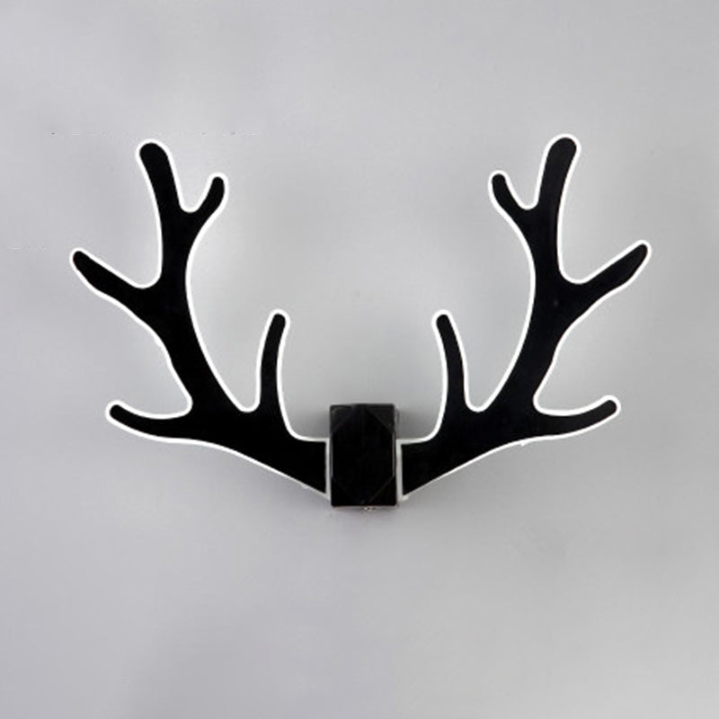 Macaron Nordic Style Sconce Light Antlers Acrylic and Plastic LED Wall Light Fixture