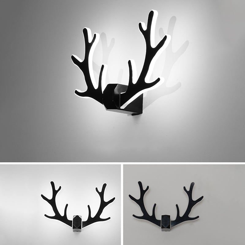 Macaron Nordic Style Sconce Light Antlers Acrylic and Plastic LED Wall Light Fixture