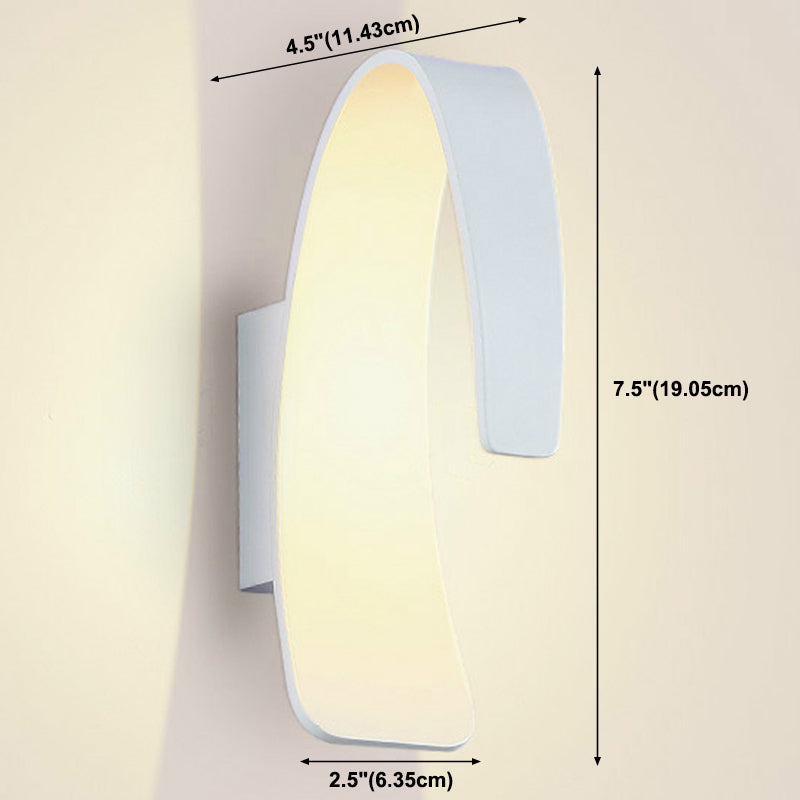 Modern Style Wall Light Creative Lights with White Acrylic Shade for Hotel Bedroom