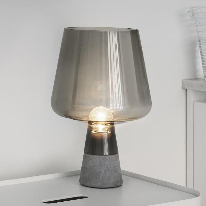 Nachttischlampen im zeitgenössischen Stil mit Glasschatten für Schlafzimmer Wohnzimmer