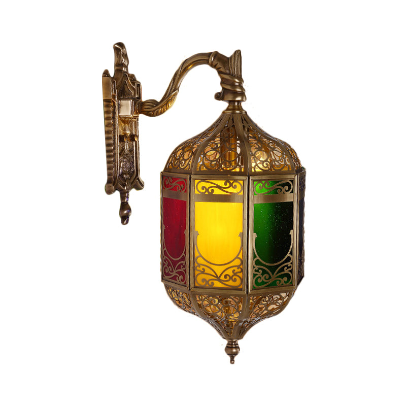 1 lampe de tête de la tête de la tête décorative en laiton en laiton d'éclairage d'applications en laiton avec bras incurvé