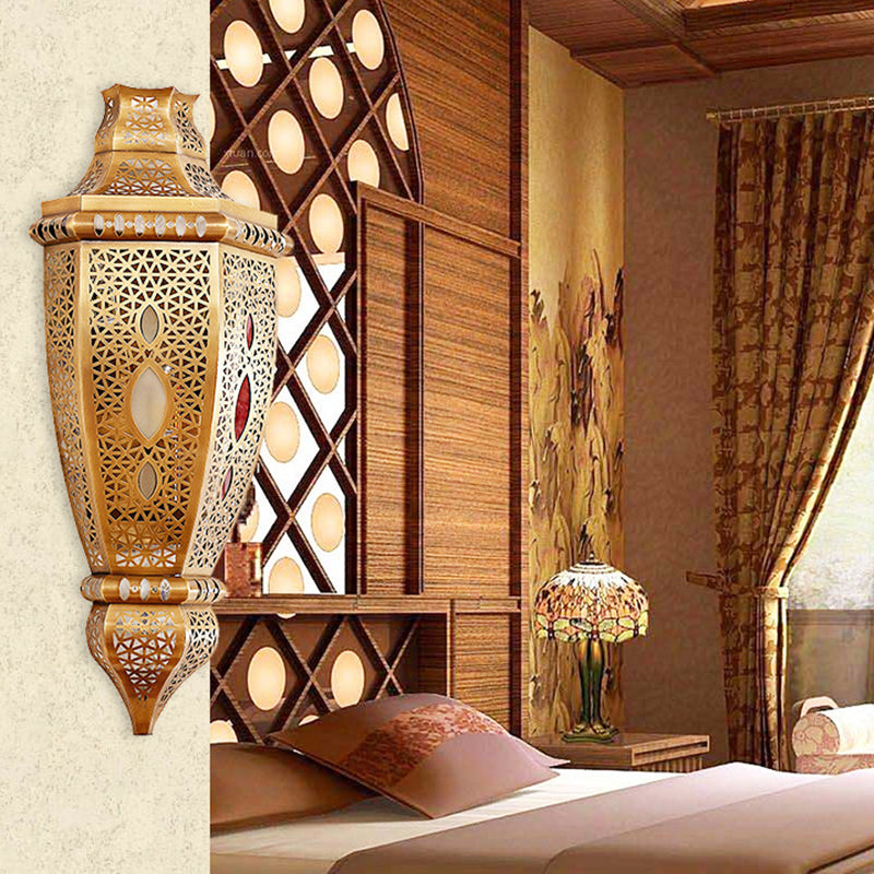 1 tête en métal d'éclairage mural décoratif en laiton scéné de salle à manger sconce luminaire