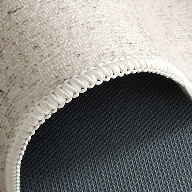 Apricot Modern Carpet Polyester Pure Color Carpet Washable Carpet for Living Room