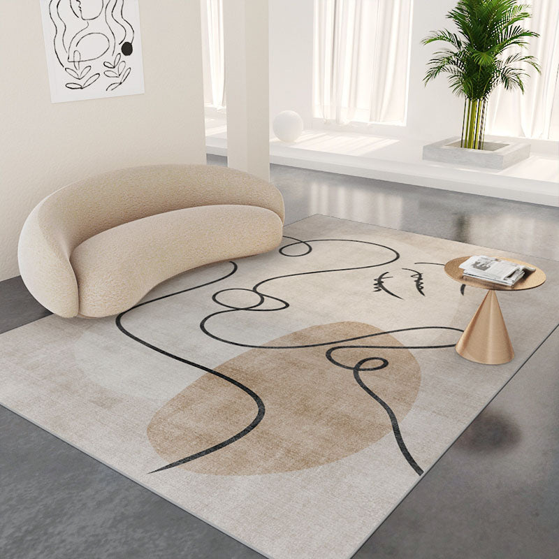 Leisure Carpet Funky Contrast Panel Area Rug Living Room Polyster Carpet with Non-Slip Backing