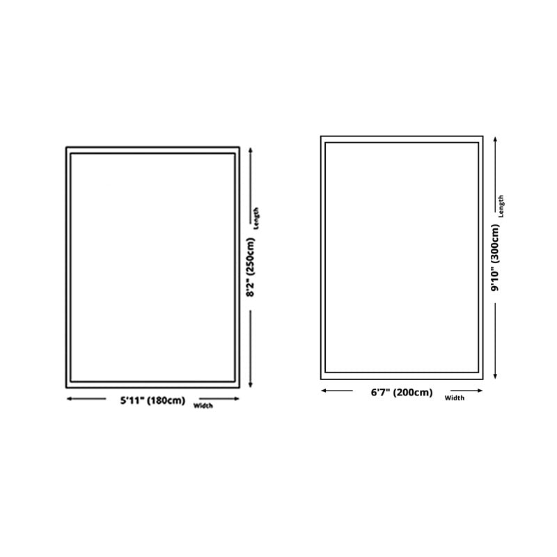 Minimalist Carpet Washable Contrast Panel Rug Polyster Non-Slip Backing Area Rug for Living Room