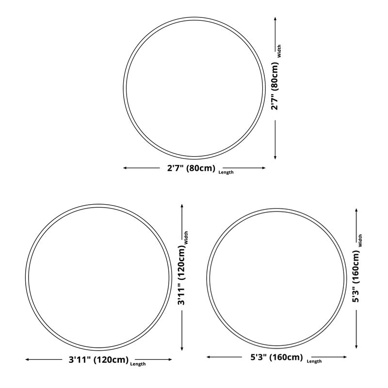 Round Watercolor Carpet Washable Indoor Rug Polyester Stain Resistant Rug for Living Room