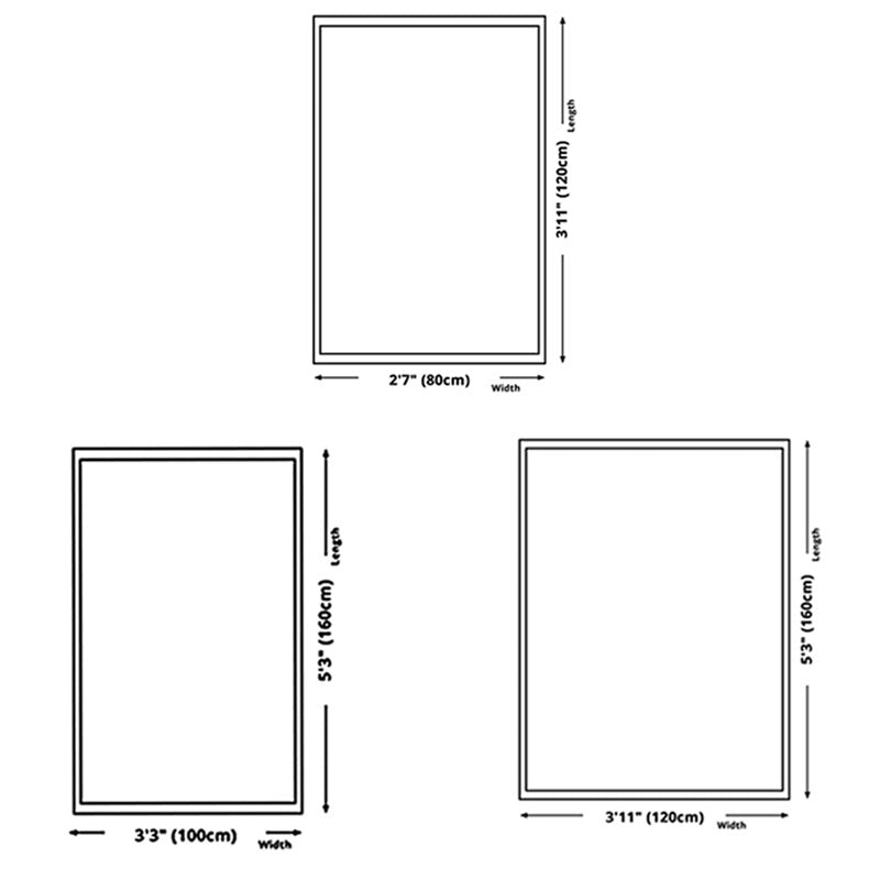 Blue Geometric Pattern Rug Modern Polyester Area Rug Non-Slip Backing Carpet for Living Room