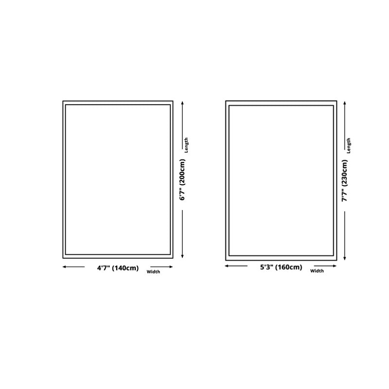 Blue Geometric Pattern Rug Modern Polyester Area Rug Non-Slip Backing Carpet for Living Room