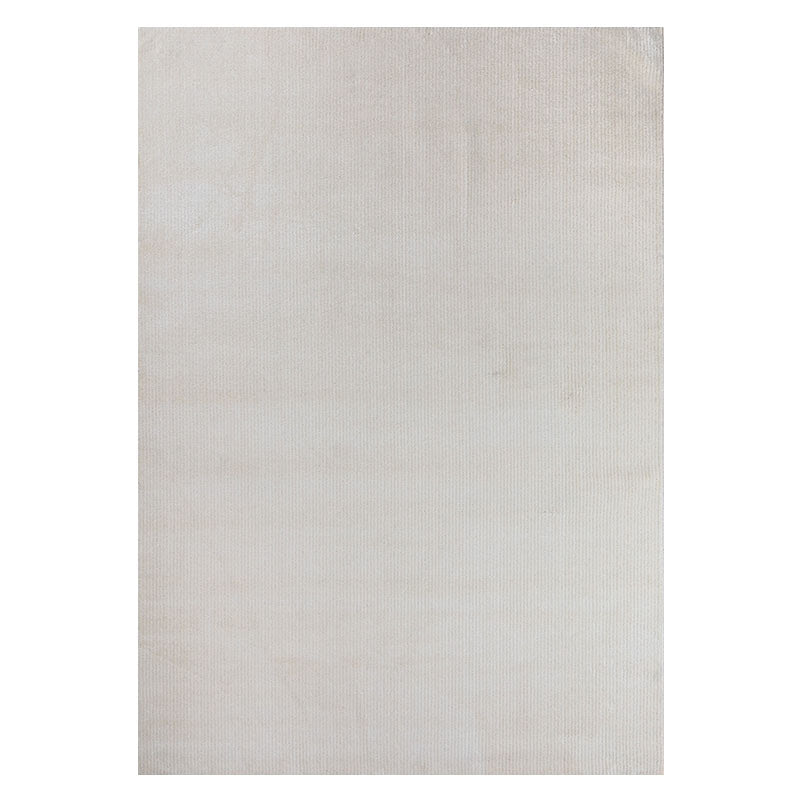 Grey Living Room Area Carpet Solid Color Polyester Area Rug Stain Resistant Easy Care Rug