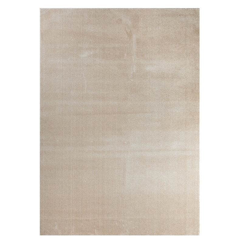 Grey Living Room Area Carpet Solid Color Polyester Area Rug Stain Resistant Easy Care Rug