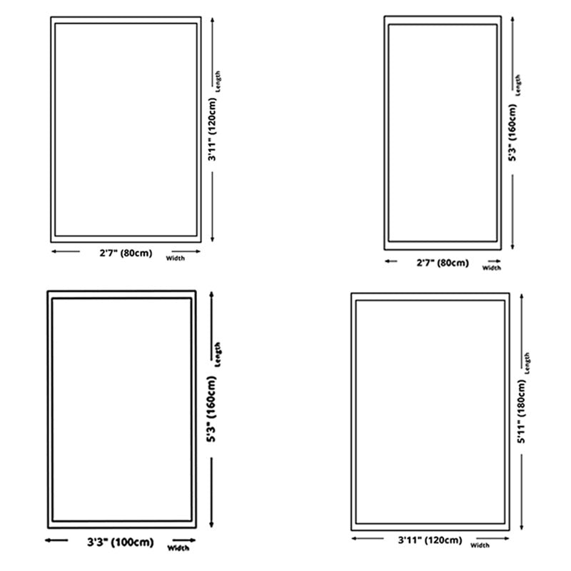 Modern Indoor Rug Leisure Green Polyester Area Rug Non-Slip Backing Carpet for Living Room