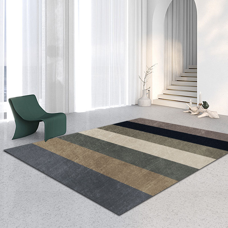 Contemporary Graphic Pattern Rug Polyester Area Rug Stain Resistant Carpet for Home Decoration