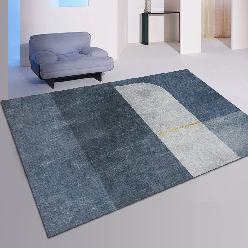 Modern Rectangle Print Rug Polyester Area Carpet Stain Resistant Indoor Rug for Living Room