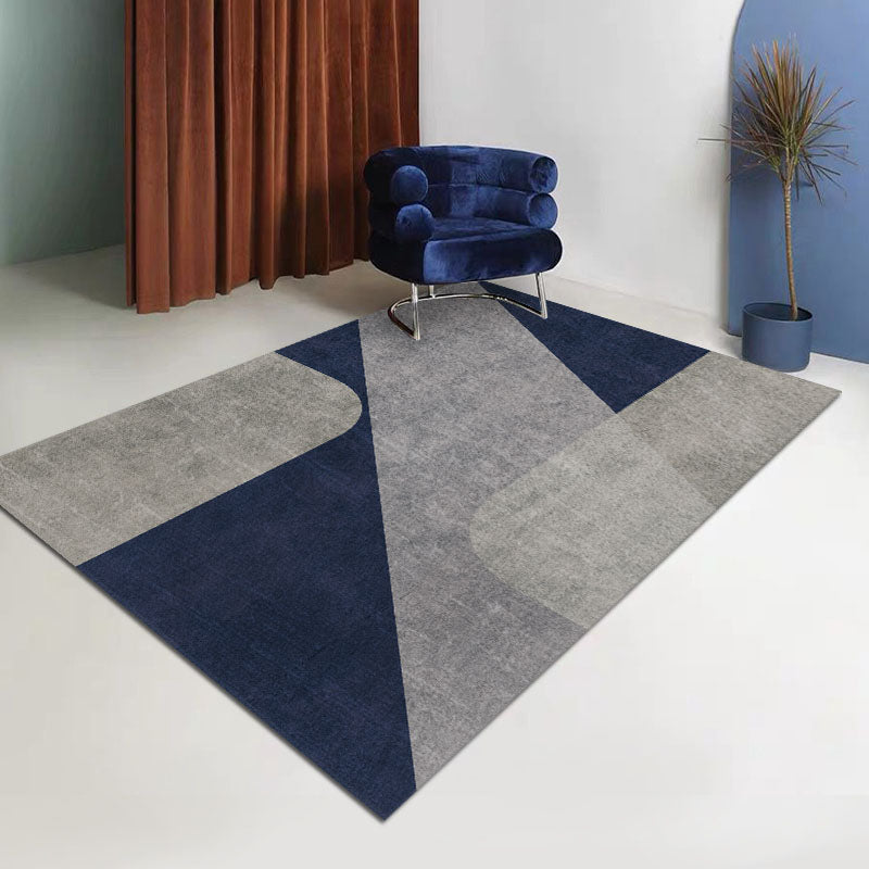 Modern Rectangle Print Rug Polyester Area Carpet Stain Resistant Indoor Rug for Living Room