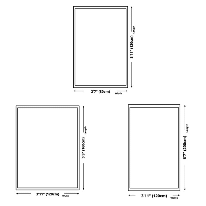 Dark Grey Rug Polyester Striped Indoor Rug Stain Resistant Rug for Living Room