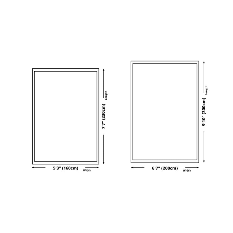 Blue Modern Rug Polyester Striped Area Rug Non-Slip Backing Rug for Living Room