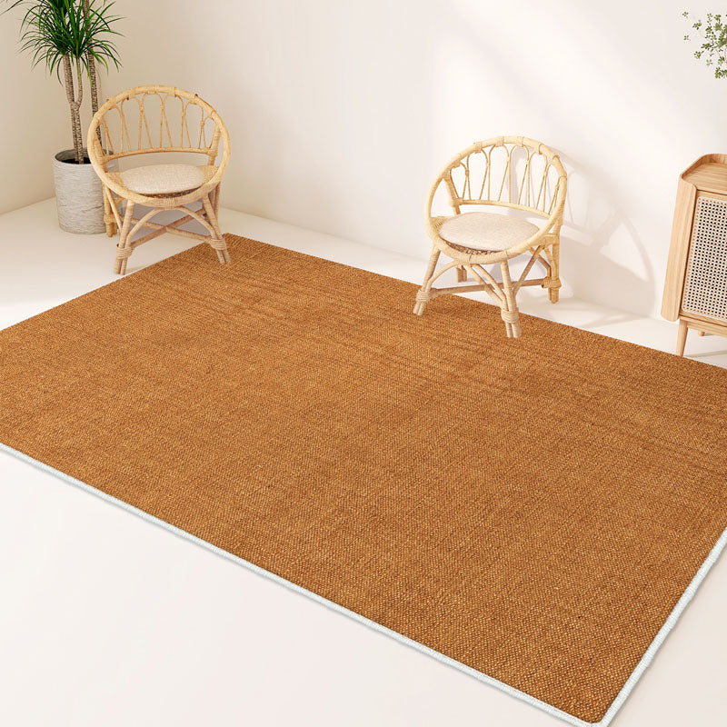 Modern Polyester Carpet Trendy Solid Color Area Rug Non-Slip Backing Rug for Living Room