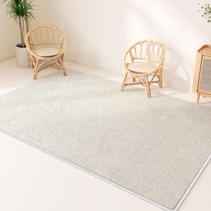Modern Polyester Carpet Trendy Solid Color Area Rug Non-Slip Backing Rug for Living Room