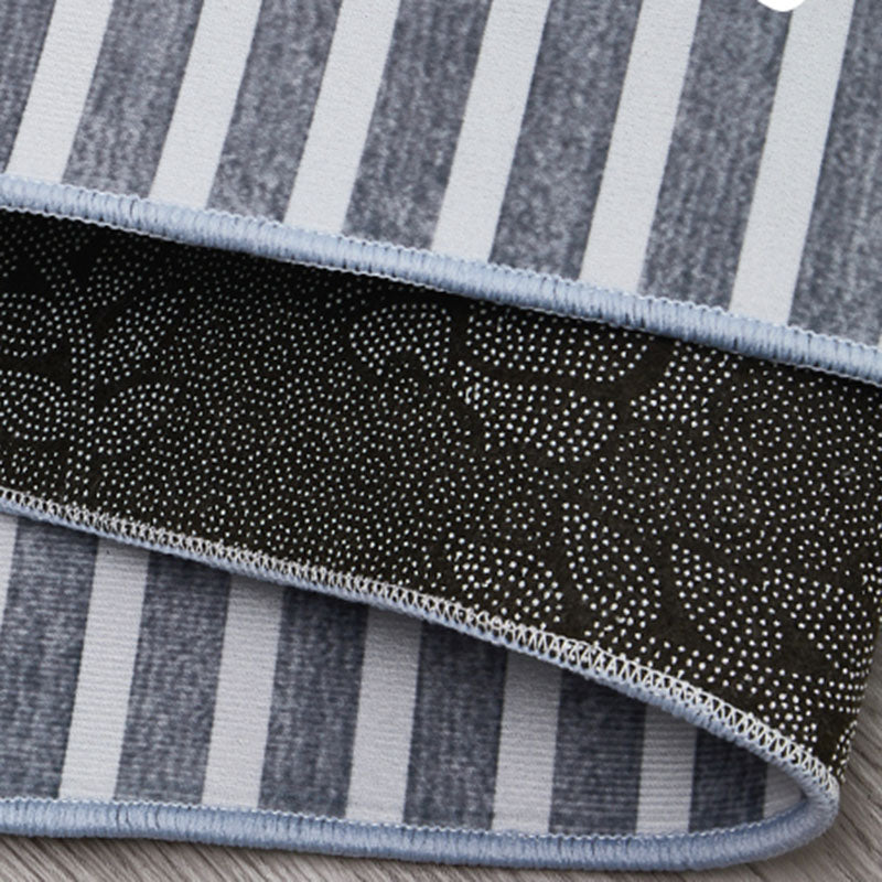 Minimalist Polyester Carpet Stripe Printed Rug Polyester Stain Resistant Area Rug for Living Room