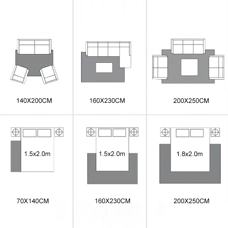 Contemporary Indoor Rug Minimalist Stripe Print Polyster Carpet Non-Slip Rug for Living Room