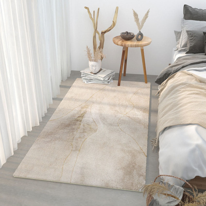 Black Simple Carpet Polyester Graphic Carpet Non-Slip Backing Carpet for Home Decoration