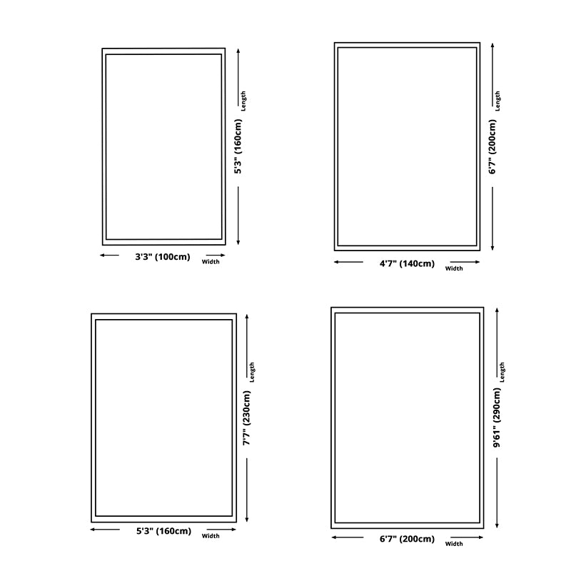 White Modern Carpet Polyester Line Carpet Washable Carpet for Living Room