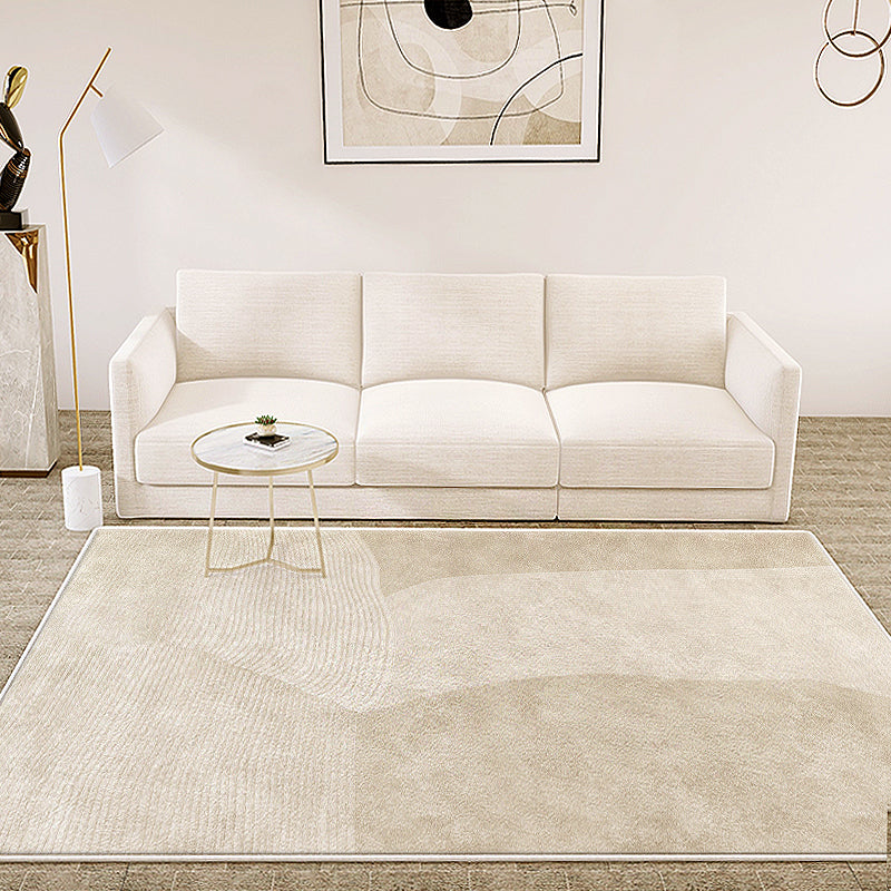 Simplicity Area Carpet Modern Rug Polyester Stain Resistant Area Rug for Living Room
