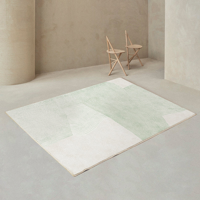 Simplicity Area Carpet Modern Rug Polyester Stain Resistant Area Rug for Living Room