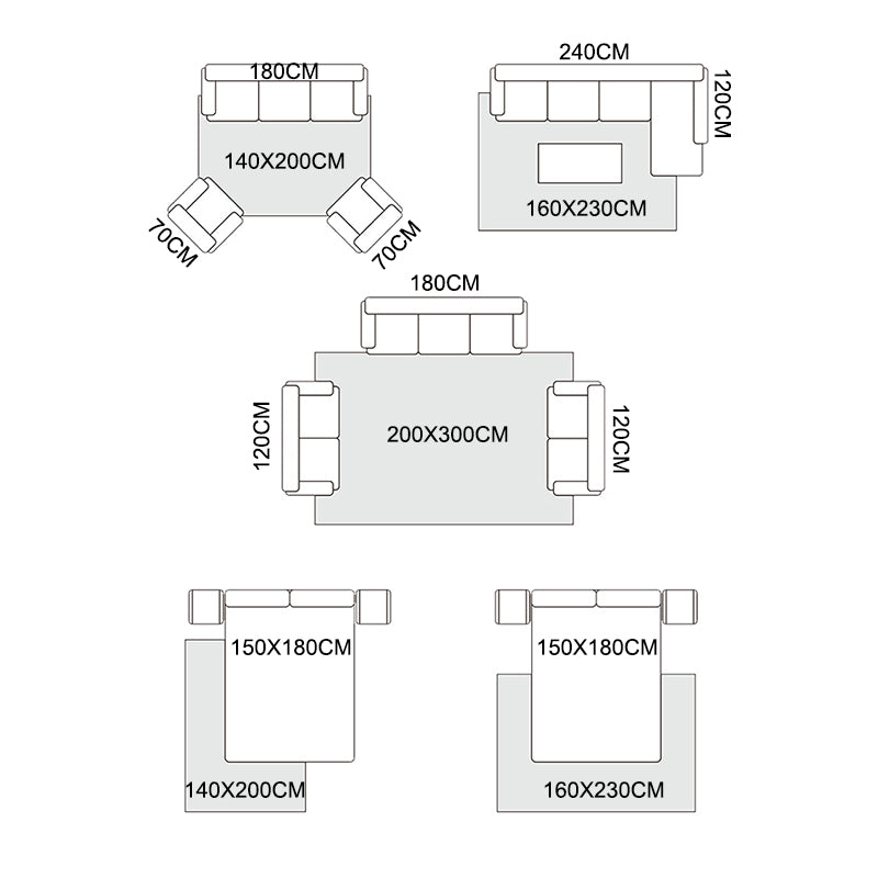 Simplicity Area Carpet Modern Rug Polyester Stain Resistant Area Rug for Living Room