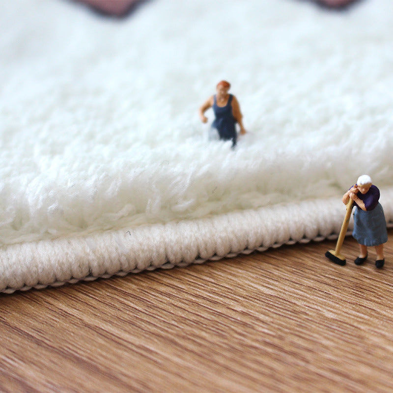 Brown Modern Carpet Polyester Line Carpet Non-Slip Backing Carpet for Home Decor